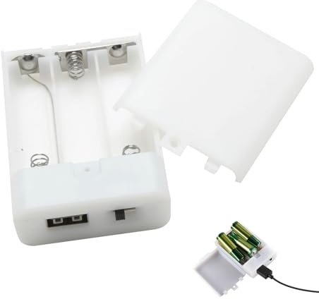 3 X AA USB Battery Pack For LED Lights, 4.5 V Case With On/Off Switch | For String Lights, Fairy Lights, Christmas Decorations And DIY Projects