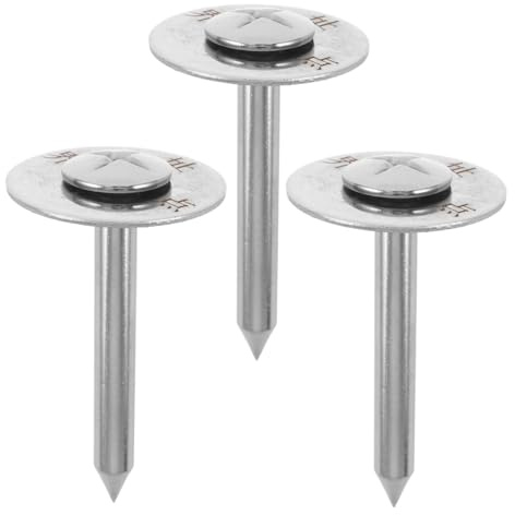 NUOBESTY Set da 3 Picchetti per Marcatura Topografica in Acciaio Inox 7 CM Disco Chiodi di Terra Resistenti alla Corrosione per Rilievi Paesaggistici Marcatori a Basso Profilo per