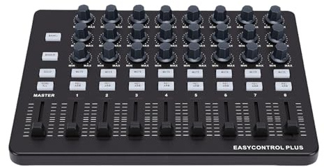 summina Controller Tastiera MIDI, 24 Manopole Assegnabili 9 Fader 18 Pulsanti Programmabili con Sincronizzazione con un Tocco per Studio di Registrazione di Produzione Musicale