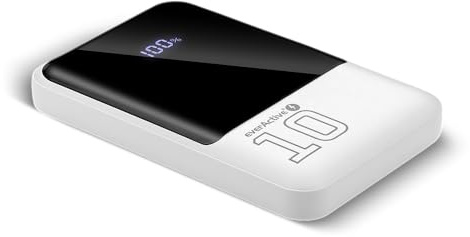 everActive Energy Bank EB-10Q Powerbank 10000mAh 22,5W – PD3.0 PPS QC4+ – USB-C & 2X USB-A – LCD Display – Pass-Through – 179g Ultra-Leicht – Transportmodus
