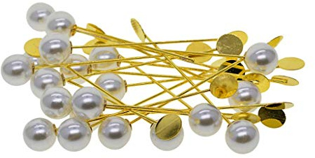 Lilihuimaoyi 20 Tablett Broschennadeln, Edelstahl Rohling für Hüte Und Schals, Golden
