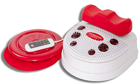 chi-enterprise Vitalstar Masajeador de chi por infrarrojos I 10 pasos de relajación I Masaje de la zona refleja de los pies I Dispositivo de chi incl. temporizador y mando a distancia | Dispositivo de chi vitalizador I incl. girador (plataforma giratoria) para un uso óptimo del dispositivo de chi en todas las clases de edad, peso, movimiento y fitness | Idéntico maxx de chi deluxe