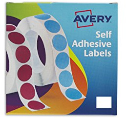 Avery 24-421 Small White Rectangle Labels in Dispenser, Hand Write Only, 19 x 25mm, 1200 Labels Per Pack