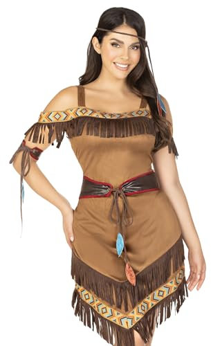 Leg AVENUE 85398 - nativa para disfraz de princesa, S/M (EUR 36-38), marrón