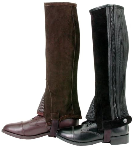 Tough1 Suede Half Chaps - Brown - Medium