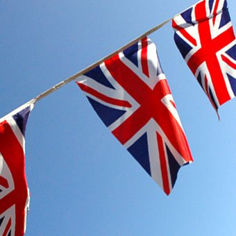 Bandera británica banderines