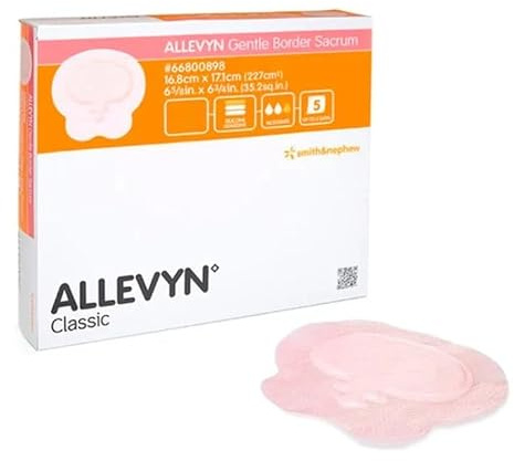 Allevyn Gentle Border Kreuzbeinverband, 16,8 x 17,1 cm, 5 Stück