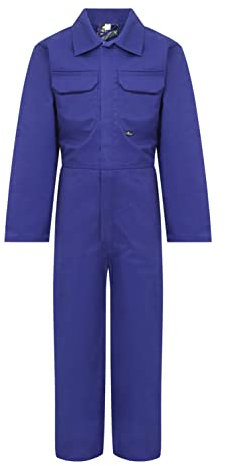 Wetplay Childrens Childs Kids Boys Girls Boilersuit Overalls Coverall Boiler Suit (9-10 Years (30 Chest), Royal Blue)