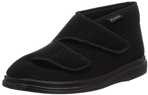 Fischer Herren Ortho Hohe Hausschuhe, Schwarz Schwarz 222, 48 EU X-Weit
