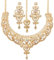 Touchstone gold tone royal Indian bollywood white rhinestones grand bridal jewelry necklace for women