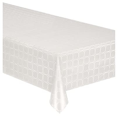 Nappe Damassée Blanche En Rouleau