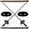 2 x Florett 60cm Waffe für Kostüm Pirat Zorro Kostümaccessoire 2 Florette