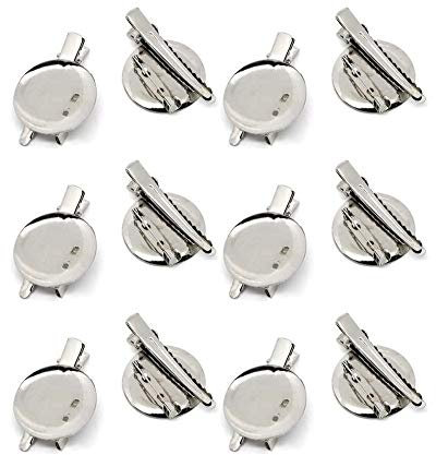 CKB Ltd 20 x Argenté Alligator Attaches Clip Broche Ckb10853 Plus broches Aiguille badge 45 x 30 mm Apprêt