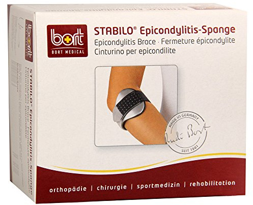bort 122580 Größe 1 Stabilo Epicondylitis-Spange mit ulnarer Entlastung, rechts und links gleich, Größe 1, silber
