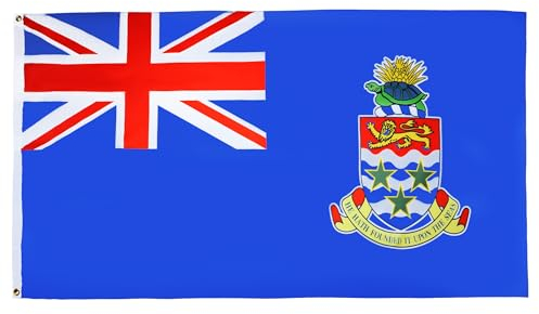 AZ FLAG - Flagge Cayman Islands - 90x60 cm - Englische Fahne 100% Polyester mit Messing-Ösen - 50g