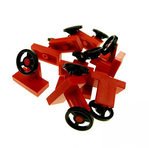 LEGO City 3829 Lot de 10 petits volants Rouge/noir