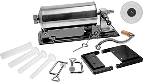 BROWIN® Manuell Wurstfüller aus Edelstahl 311004 | 4 kg horizontale Wurstmaschine | Wurstfüllmaschine für Küche und Restaurants | Wurstpresse | Machine für hausgemachte Wurst, Cevapcici und Cannelloni
