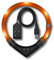 LEUCHTIE® Leuchthalsband Easy Charge für Hunde, USB aufladbar, wasserdichtes LED Halsband, extrem hell, 25h Leuchtdauer, kleine mittlere und große Hunde Sunset orange Größe 42,5