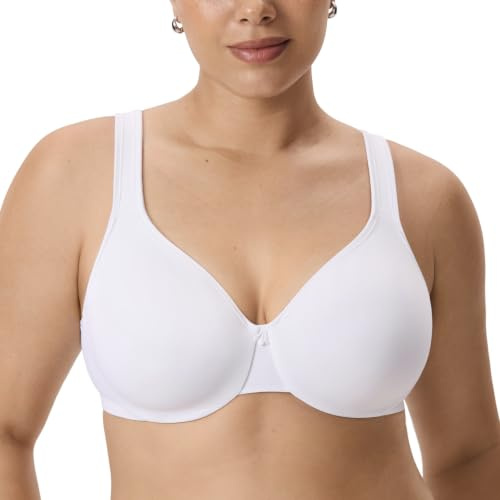 DELIMIRA Women's Minimiser Plus Size Underwire Bras | Smooth, Full Coverage, Seamless, Tshirt Bra