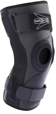 DONJOY PLAYMAKER XPERT SLEEVE ginocchiera corta (versione chiusa) con aste laterali policentriche e anello rotuleo - Misura LARGE (circonf.coscia cm. 53-60)