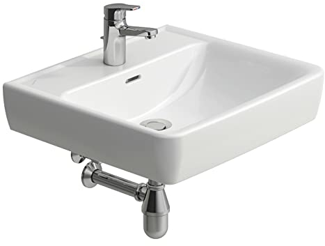 Laufen PRO A Waschtisch, 1 Hahnloch, mit Überlauf, 600x480, weiß, Farbe: Manhattan - H8189520371041
