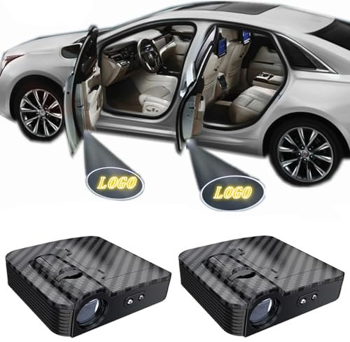 NewL 1 Pairs Custom Logo LED Projector Carbon fiber Car Door Step Courtesy Welcome Lights Shadow LED Lights