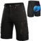 Cycorld MTB Hose Herren Radhose, Schnelltrocknend Mountainbike Hose Fahrradhose mit 4D Sitzpolster, Elastische Outdoor Sport Herren Radlerhose MTB Bike Shorts (Black+PAD, S)