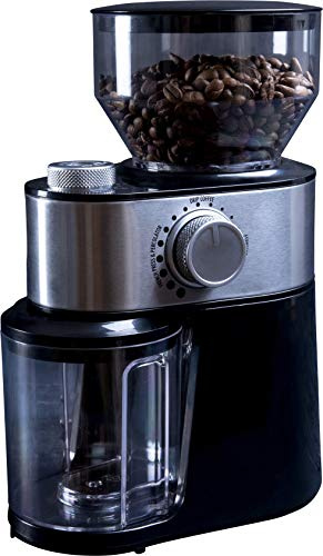 Gastronoma 18120001 Kaffeemühle Kaffee Espresso elektrische Mühle, 12 Mahlgradeinstellungen von Fein bis Grob, 200 Watt, Schwarz Edelstahl