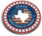 1 x Round MDF Magnet - United States America Texas Flag Map 5496