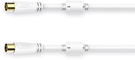 Hama Antennen-Kabel, Koax-Stecker - Koax-Kupplung, vergoldet, 5,0 m, 100 dB