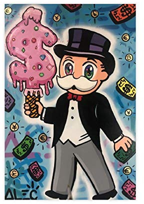 Gaming-Poster Alec Monopoly Fondos De 1, Leinwand-Poster, Schlafzimmer, Dekoration, Sport, Landschaft, Büro, Raumdekoration, Geschenk, 30 x 45 cm, ohne Rahmen