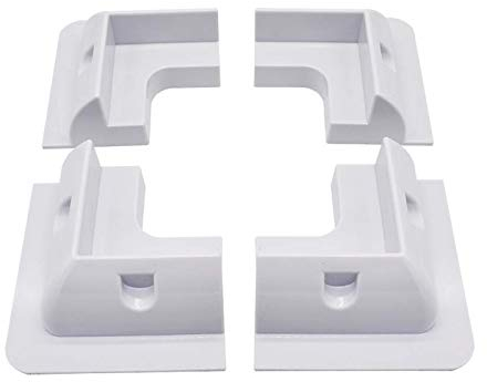 VIVLLEN Lot de 4 supports de montage pour panneau solaire en ABS, sans perçage, largement utilisés sur les toits de camping-cars, caravanes, véhicules, camping-cars, garages, abris de jardin (blanc)