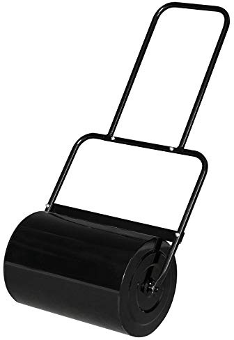 VINGLI Lawn Roller Water Filled Pull Behind 20inch Garden Drum Roller Push/Tow Behind, Water/Sand Filled Roller for Garden, Lawn, Backyard (Black)
