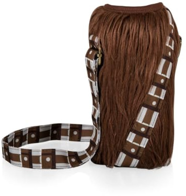 PICNIC TIME Star Wars Chewbacca Water Bottle Holder, Insulated Water Bottle Cooler Tote with Adjustable Shoulder Strap, Fits 20 to 26 oz Bottles, (Brown)