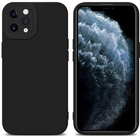 Cadorabo Hülle kompatibel mit Apple iPhone 11 PRO Schutzhülle TPU Silikon Case Liquid Design mit Kameraschutz Slim Kratzfest Weiche Gummi mit Rundumschutz Case Hülle für iPhone 11 PRO in Schwarz