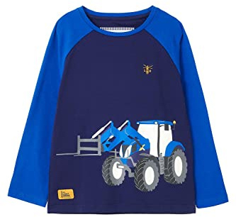 LightHouse Boys Mason Long Sleeved Top - Kids Tractor Print Tee