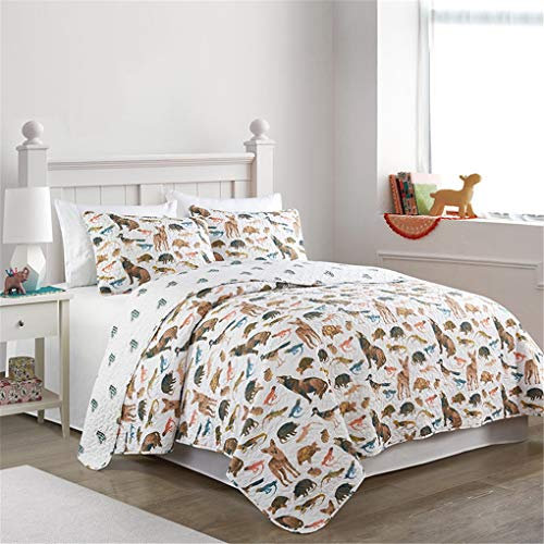 WANWEN Wende-Tagesdecke Set 1 Teilig Bouti Tagesdecke 230x250cm Retro Style mit Absenk-Tagesdecke Patchwork Tagesdecke für Einzelbett Little Surprise