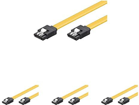 Goobay 95019 Cavo Dati S-ATA per HDD, SDD, 6 Gbit, SATA Tipo L, Lunghezza 30cm, Pacco da 4