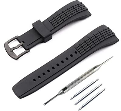 FACLE Ersatz-Uhrenarmband aus Gummi, 26 mm, passend für Seiko Velatura SRH Serie SPC007 SRH005P1 SNAA93P1 SRQ001J1, Sport-Silikon-Uhrenarmband, Dornschließe, Uhrenzubehör, Armband