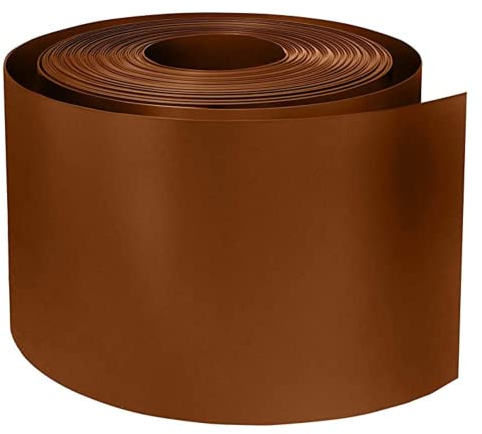 FORTENA Polypropylen Zaun Sichtschutzstreifen – 26 m lang, 19 cm hoch, Sichtschutzband mit Form Basic - in fünf Farben, optimaler Sichtschutz für Ihren Zaun (RAL 8011 (Braun))