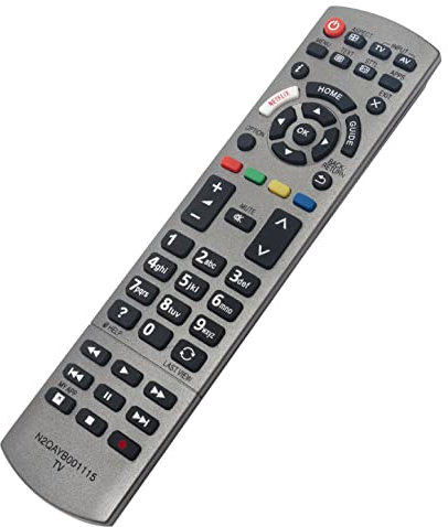 VINABTY Telecomando sostitutivo N2QAYB001115 Adatta per Panasonic LED TV TX-50EX703E TX-50EX730E TX-50EX750B TX-50EX780E TX-50EXM715 TX-50EXW734 TX-50EXW735 TX-50EXW784 TX-55EX613E TX-55EXF687