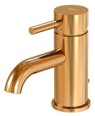 Steinberg Serie 100 Waschtischarmatur, mit Ablaufgarnitur, Ausladung: 100mm, 1001000, Farbe: Rose Gold