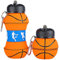 Hrippy Botella De Agua Deportiva Plegable De Creatividad De Silicona Baloncesto Copa De Agua En Forma De Baloncesto Botella De Deportes para Niños para Niños