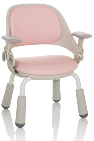 hjh OFFICE Kinderschreibtischstuhl mitwachsend Kid GRO Kinder Bürostuhl mit höhenverstellbarer Rückenlehne, Rosa 653752
