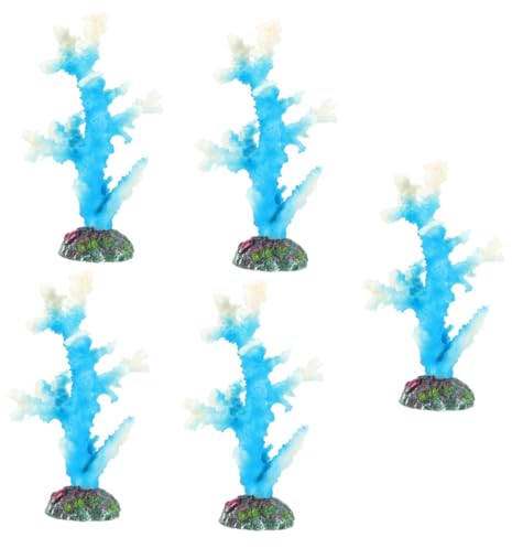 Happyyami 5St Simulierte Korallenlandschaft Korallendekorationen für Aquarien Aquarium-Riff-Ornament aquaristik zubehör Resin Dekoration Zubehör für Aquarien Muschel deko Aquarium-Dekor groß