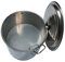 WJFLUCK Pentola con cestello e Coperchio in Acciaio Inossidabile, per Tacchino, friggitrice, gamberi, vongole, pentole a Vapore, Ideali per bollire e cuocere a Vapore, 50L/45Qt (50L/45Qt)