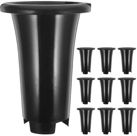 Mipcase 10stücke Pflanztopf aus Kunststoff mit Abflusslöchern für Anzucht und Garten Dicker Blumentopf für Drinnen und Draußen Pflanzgefäß für Balkon und Gartenpflanzen
