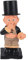 LOLPALONE Harz Butler Form Cute Old Statue Decor Stoffhalter Toilettenskulptur