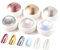BISHENGYF Gold Chrome Nail Powder: Superspiegel-Nagelglitzer, Metal Holo Cromepulver Nägel Gel Pigment Weiß Aurora Glazed Donut Glassy Pearl Nagelpuder, Silver Nagelkunstsalon DIY Design Dekor(6PCS)