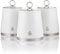 Swan SWKA18536WHT Serenity Set of 3 Kitchen Storage Canisters for Tea, Coffee, and Sugar with Smooth Matt Finish and Stainless Steel Accents, 1.3L, White